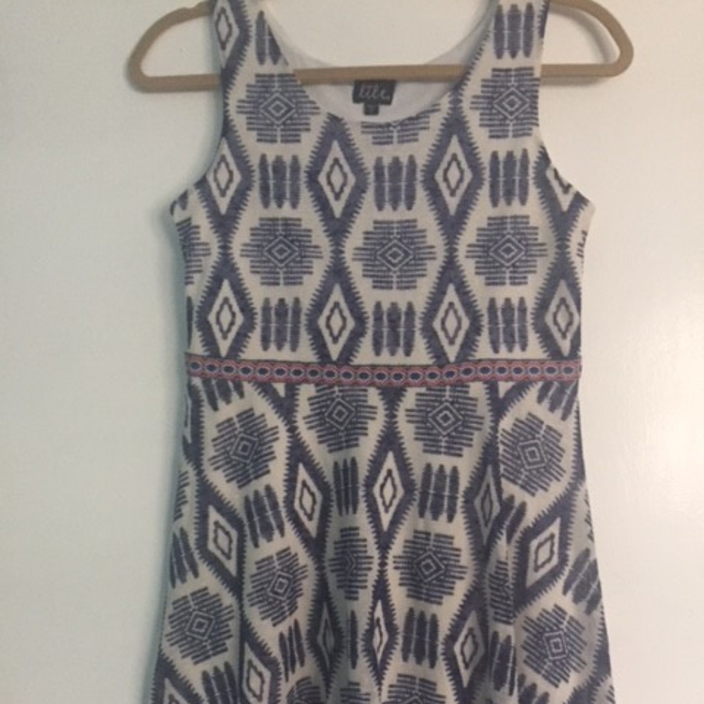 Girls geometric skater dress, size 14